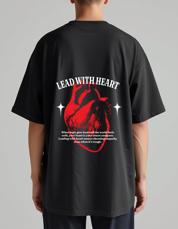 Lead With Heart Premium Oversized T-shirt